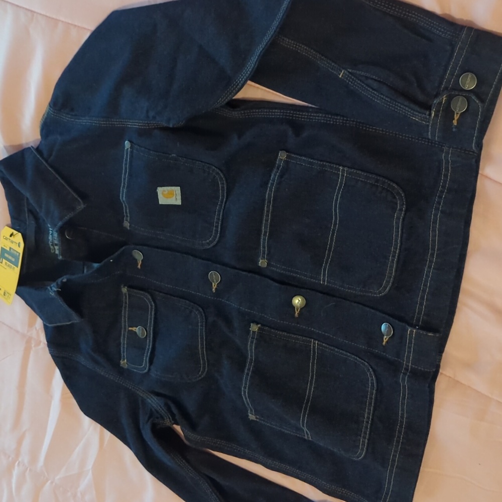 Carhartt Jacket women's large denim chrome coat. Relaxed fit #1 warm rating NWT - Picture 3 of 3